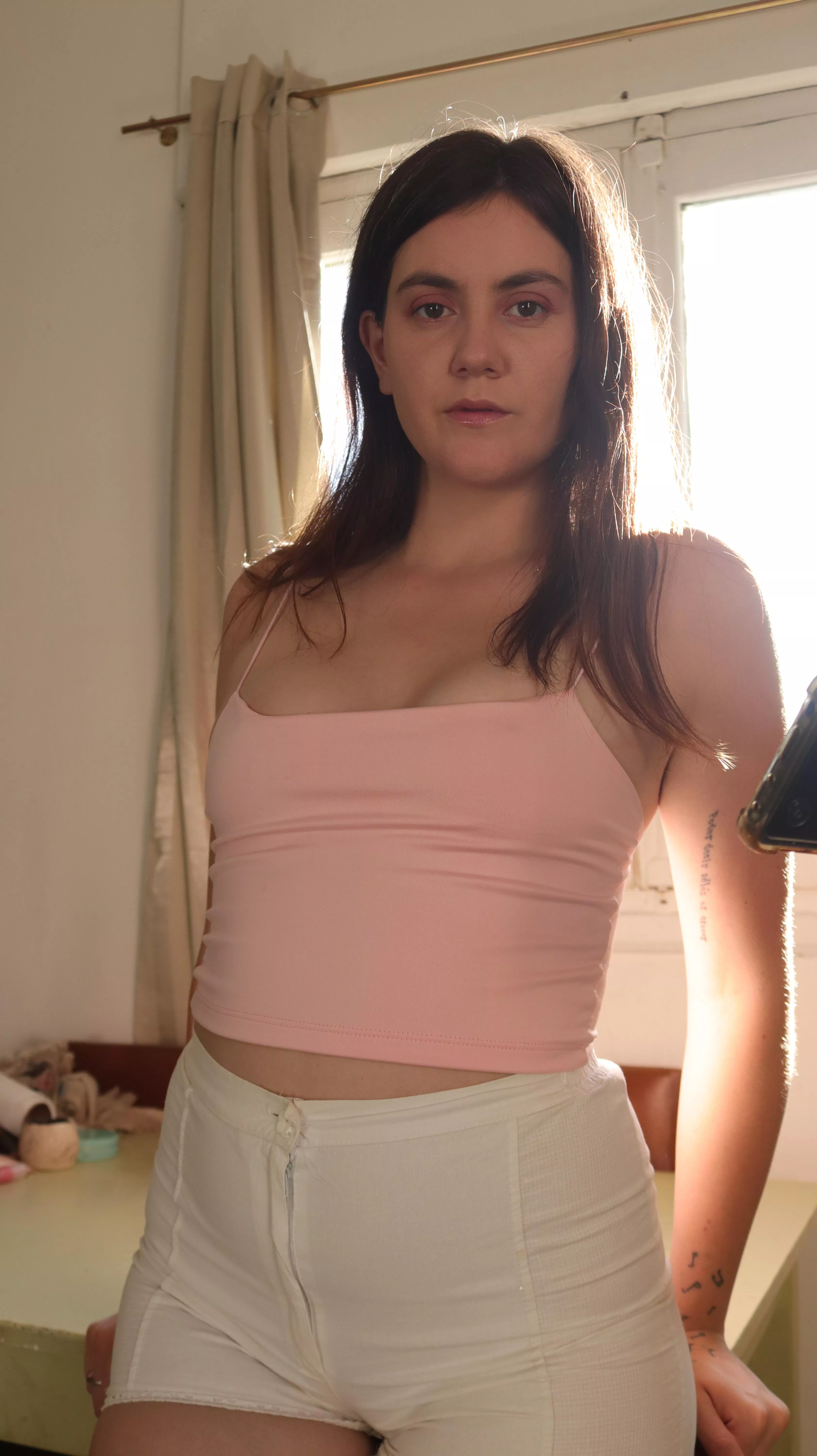 I can't stand my hair in this heat. I could use a haircut but I don't know if just the ends or shorter!