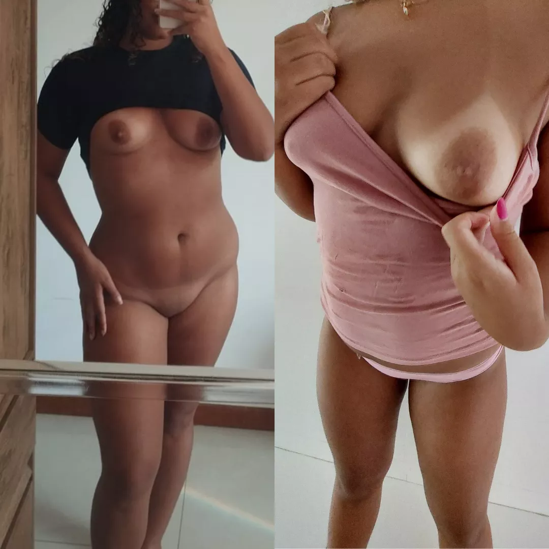 I don't mind you sucking my brown tits...