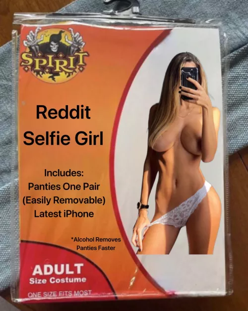 I’m going as a Reddit Selfie Girl to the Halloween Party. Here is my costume