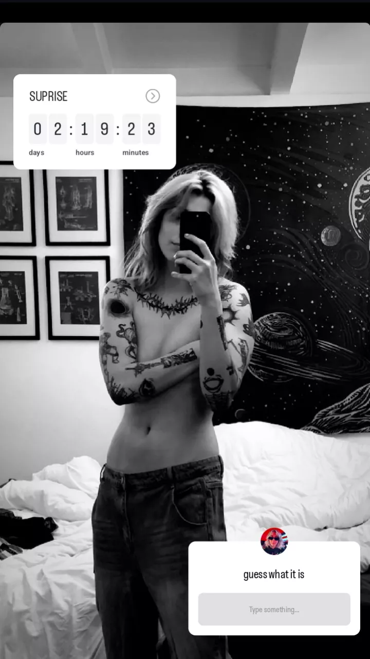 Instagram story a few minutes ago