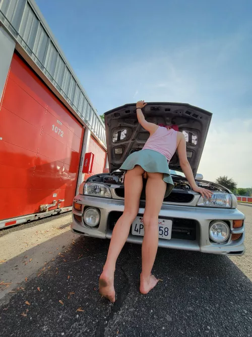 Just a little roadside check-up. Looks like I need some help under the hood!