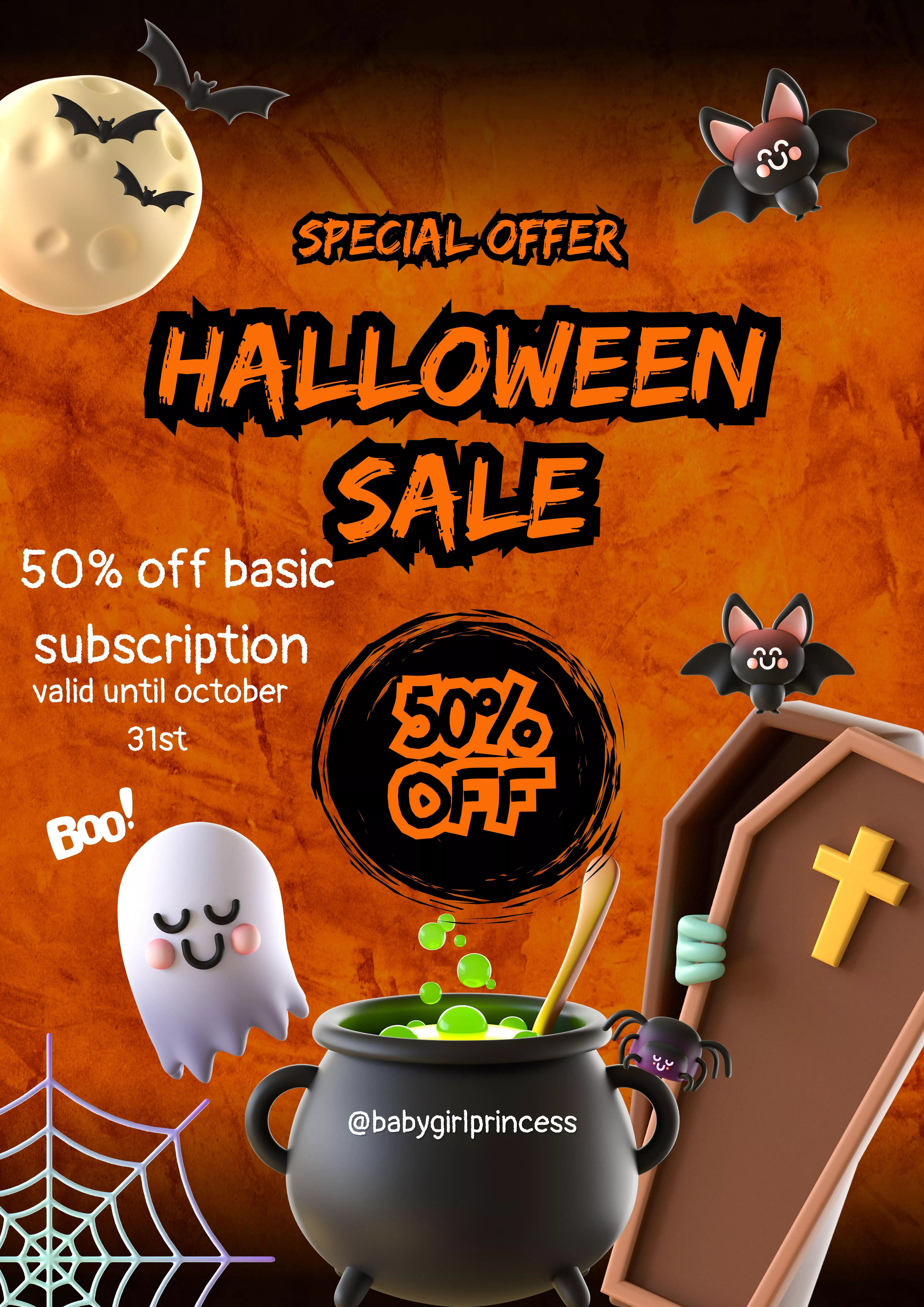 No tricks only treats😜 50% off basic subscription🥰