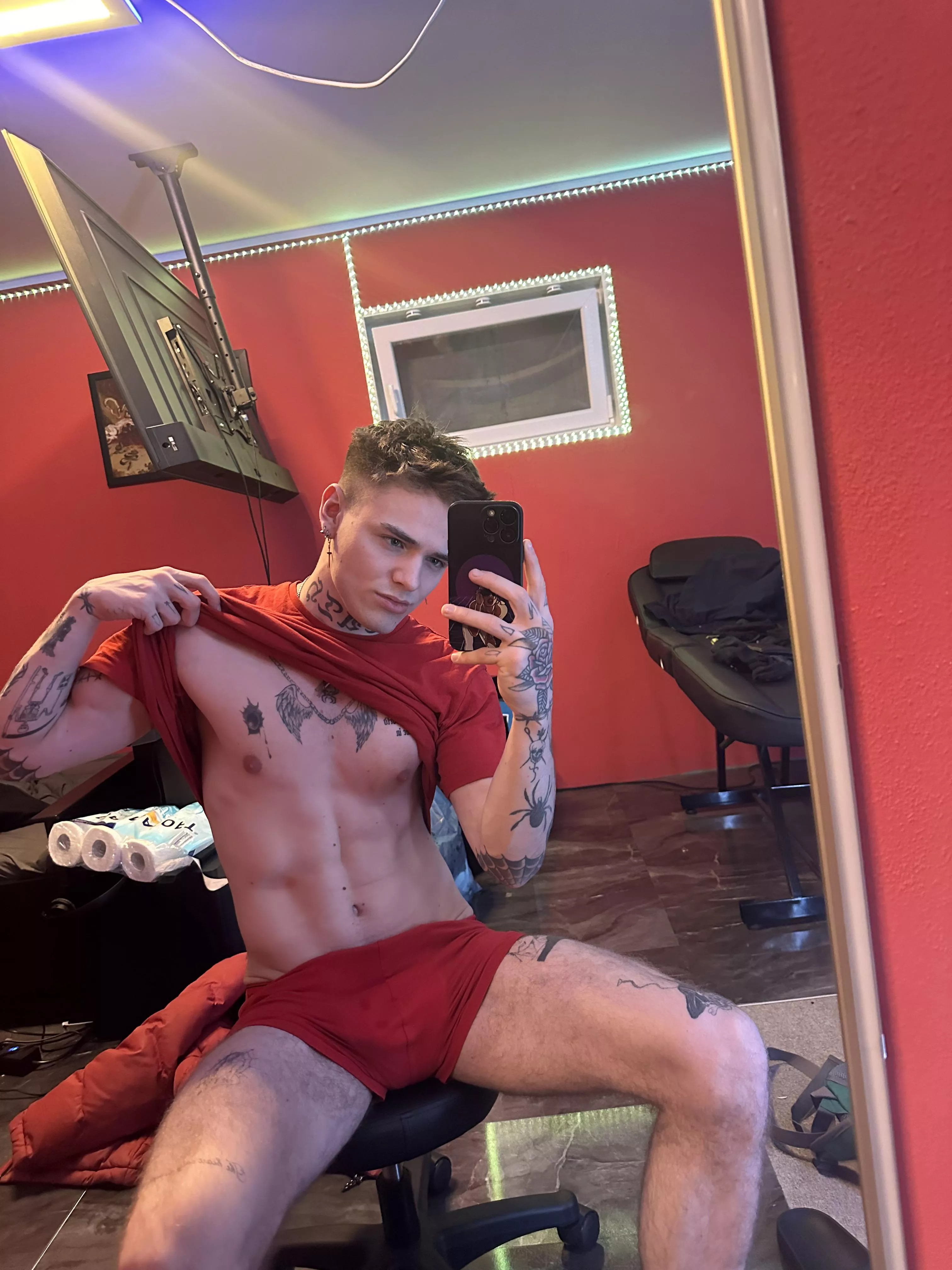 red ralph lauren on top 