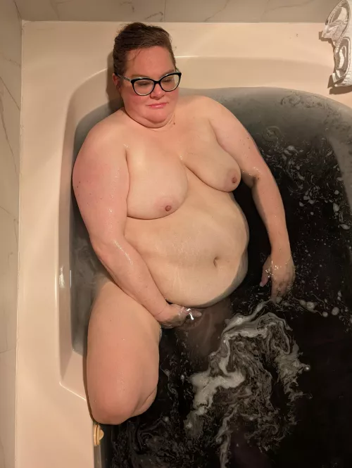 Relaxing in a spooky bath for Halloween 