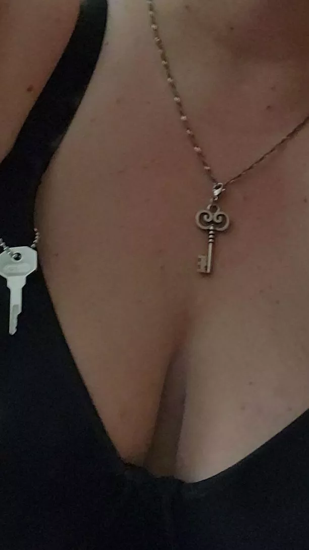 Reminding him that Locktober isn't over yet. He's been a good little pet. 