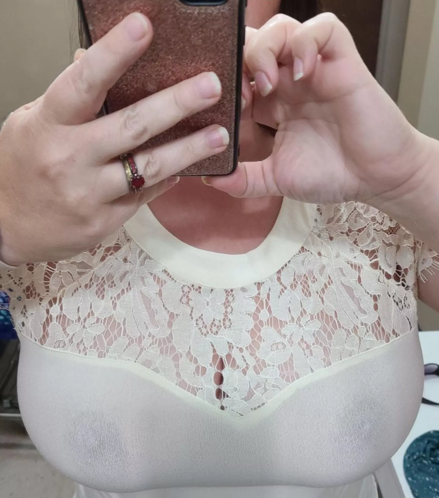 Sent hubby a little tease from the dressing room