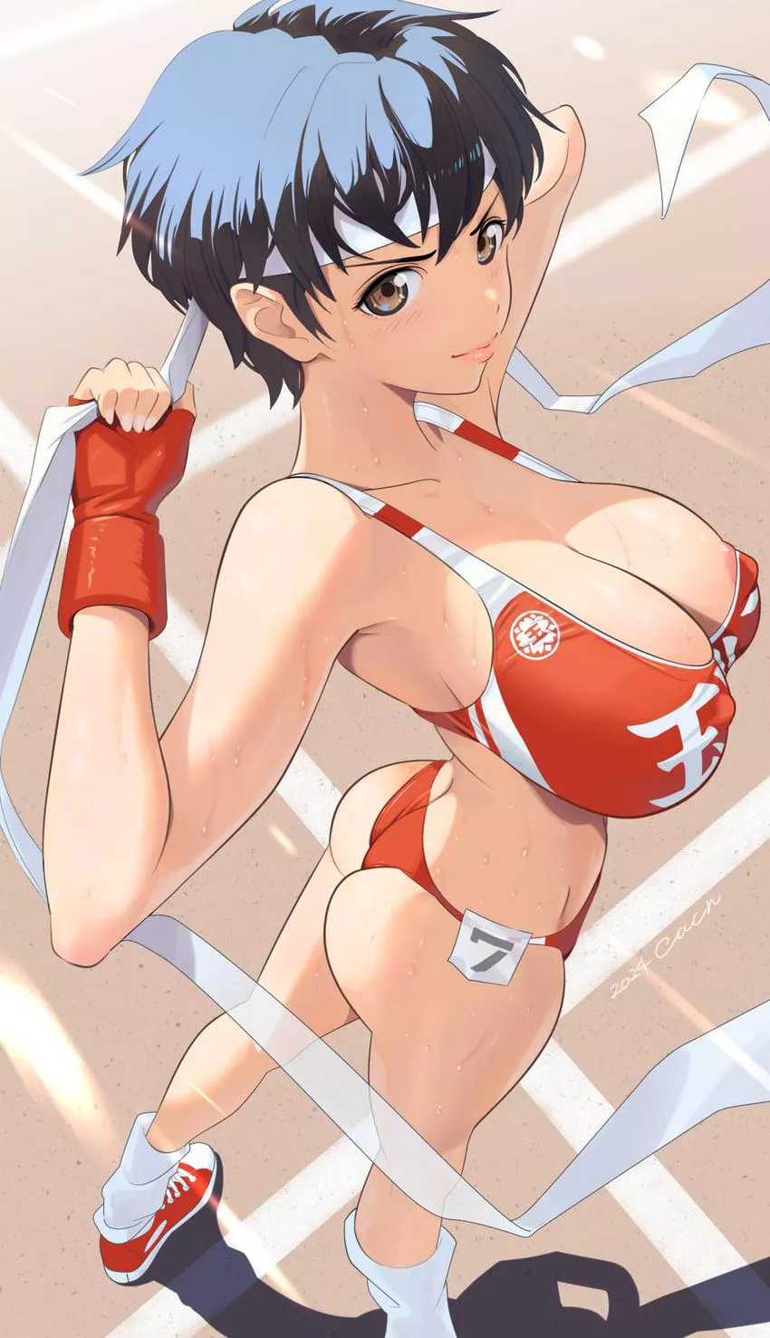 Sweaty Sakura on the Track [Street Fighter]