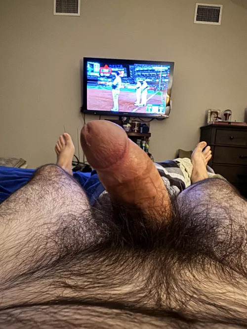Who else is watching the game. Baseball players make me feel weird. 