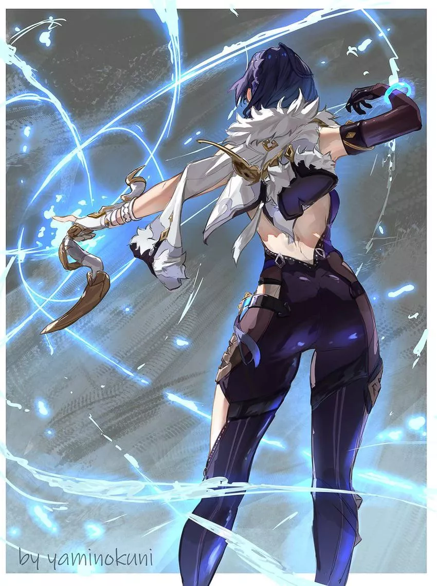 Yelan in Action from Behind [Genshin Impact]