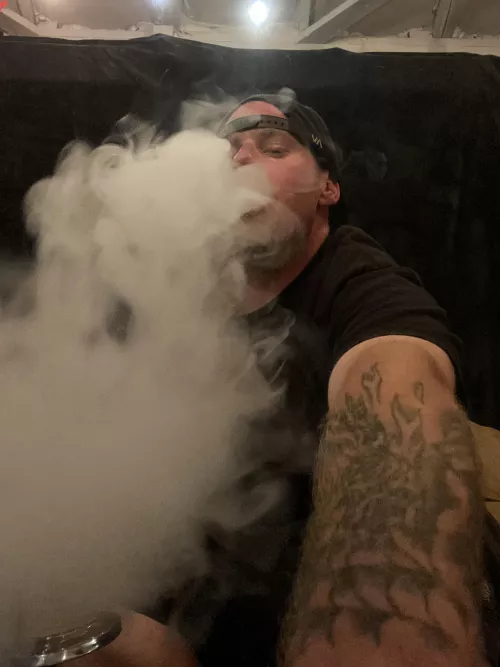 Blowing clouds alone in my hotel room