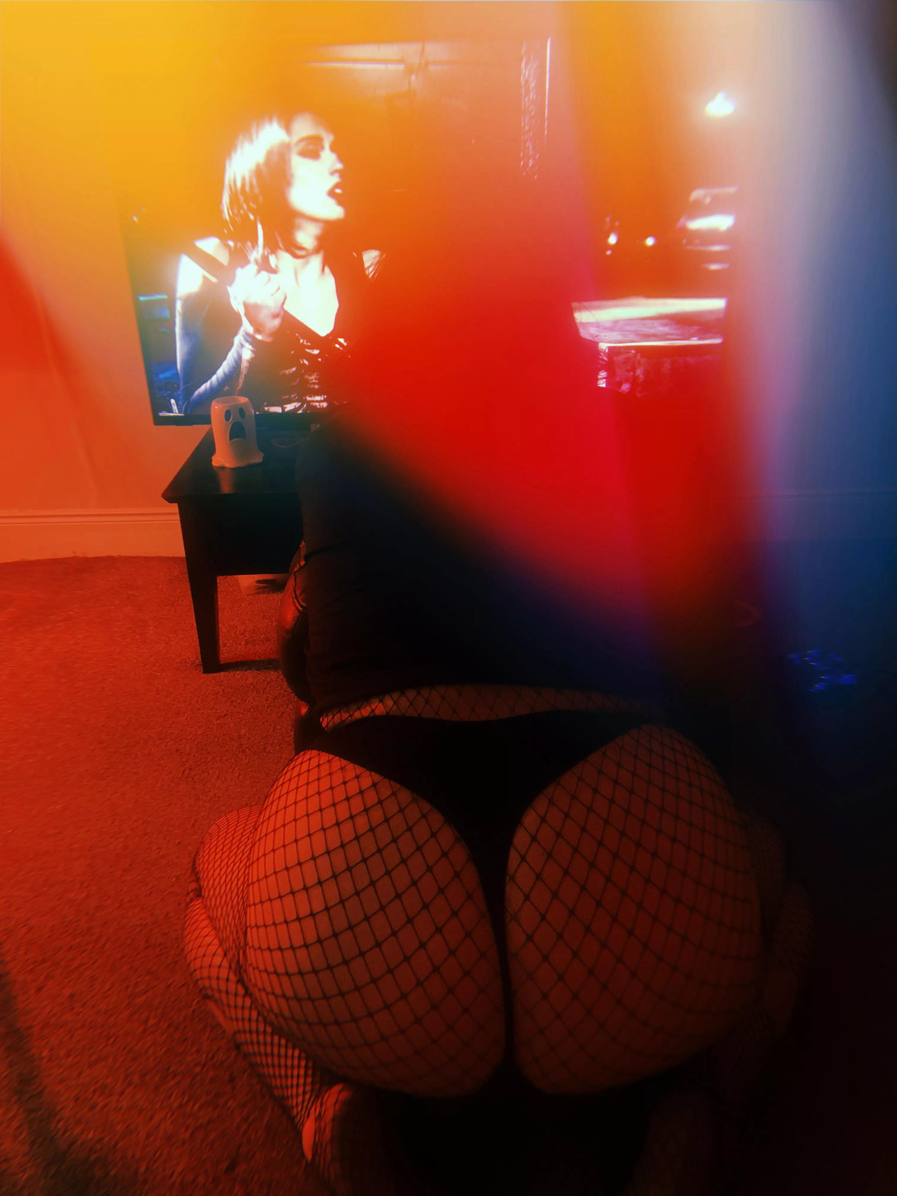 Come and watch a scary movie with me.