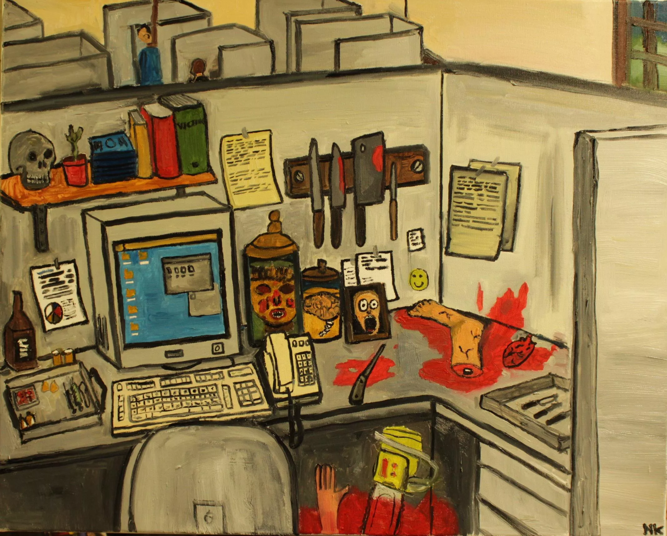 Cubicle - oil on canvas by Nicholas Kleban