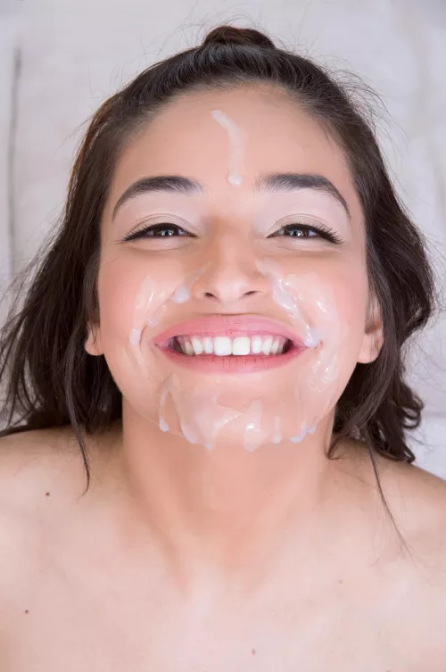 cum covered face