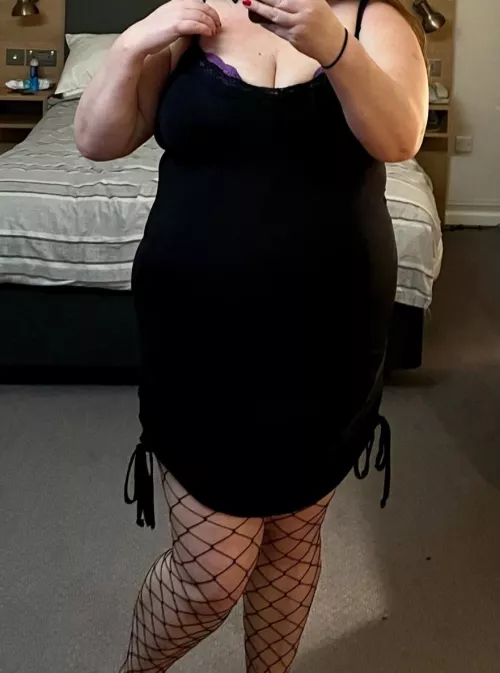 Fishnets make this outfit 