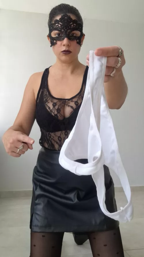 Here I have what you are going to wear today little faggot 