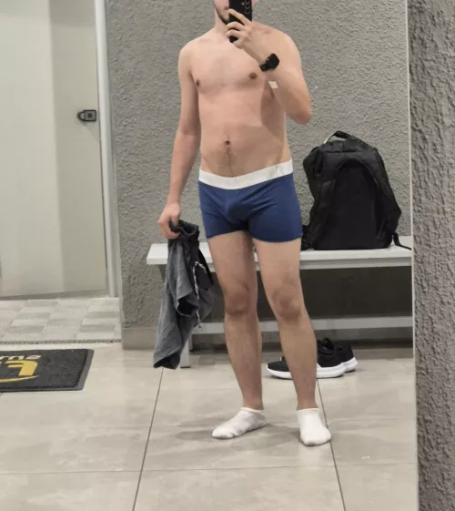 let's take a shower together at the gym dear