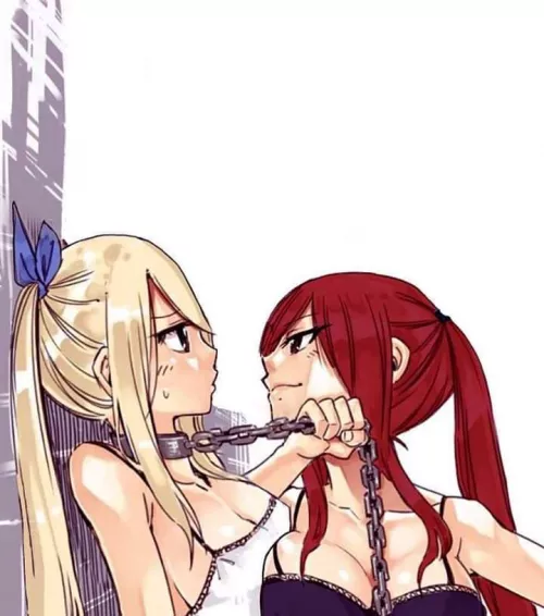 Lucy being controled by Erza 
