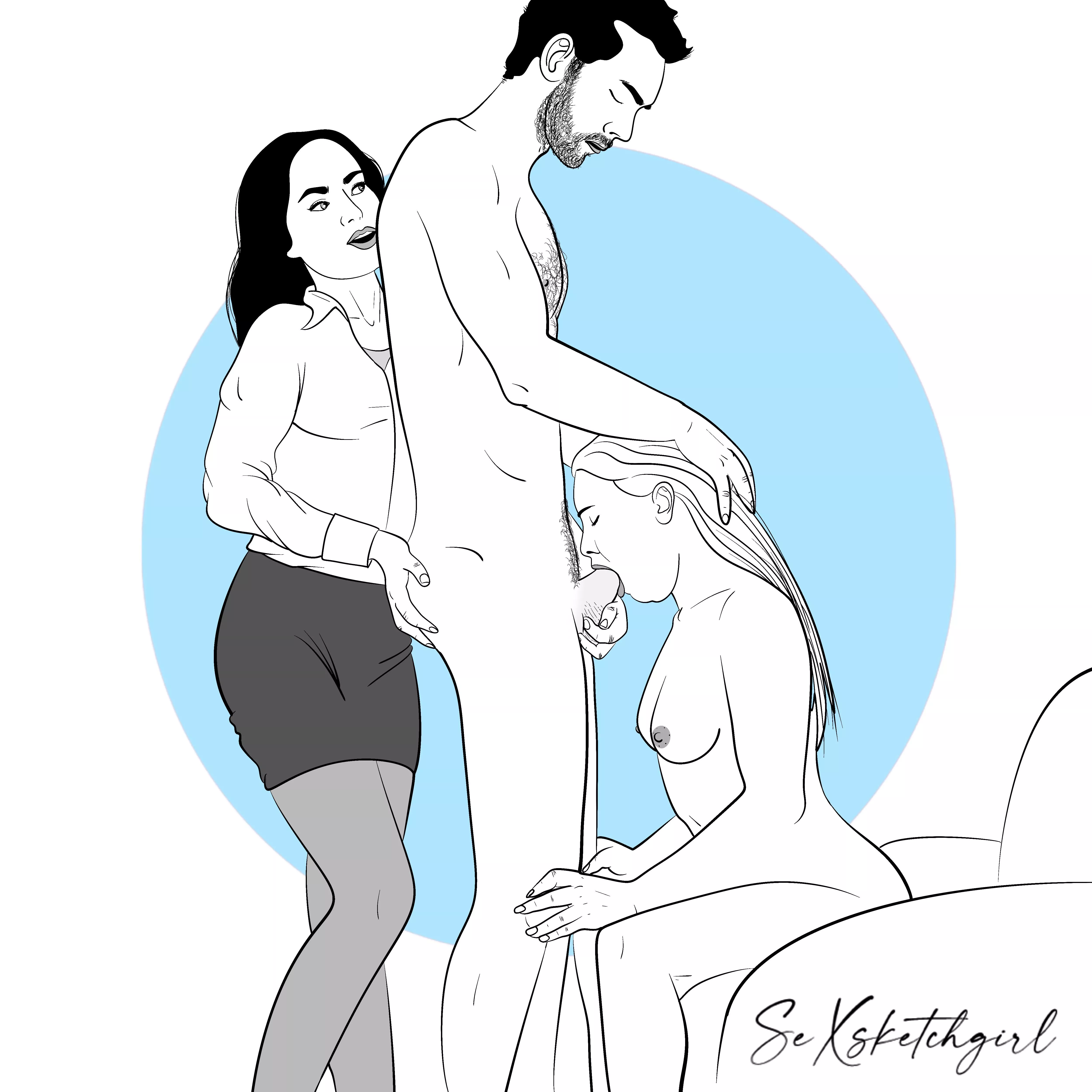 Make him throat her (by Sexsketchgirl)