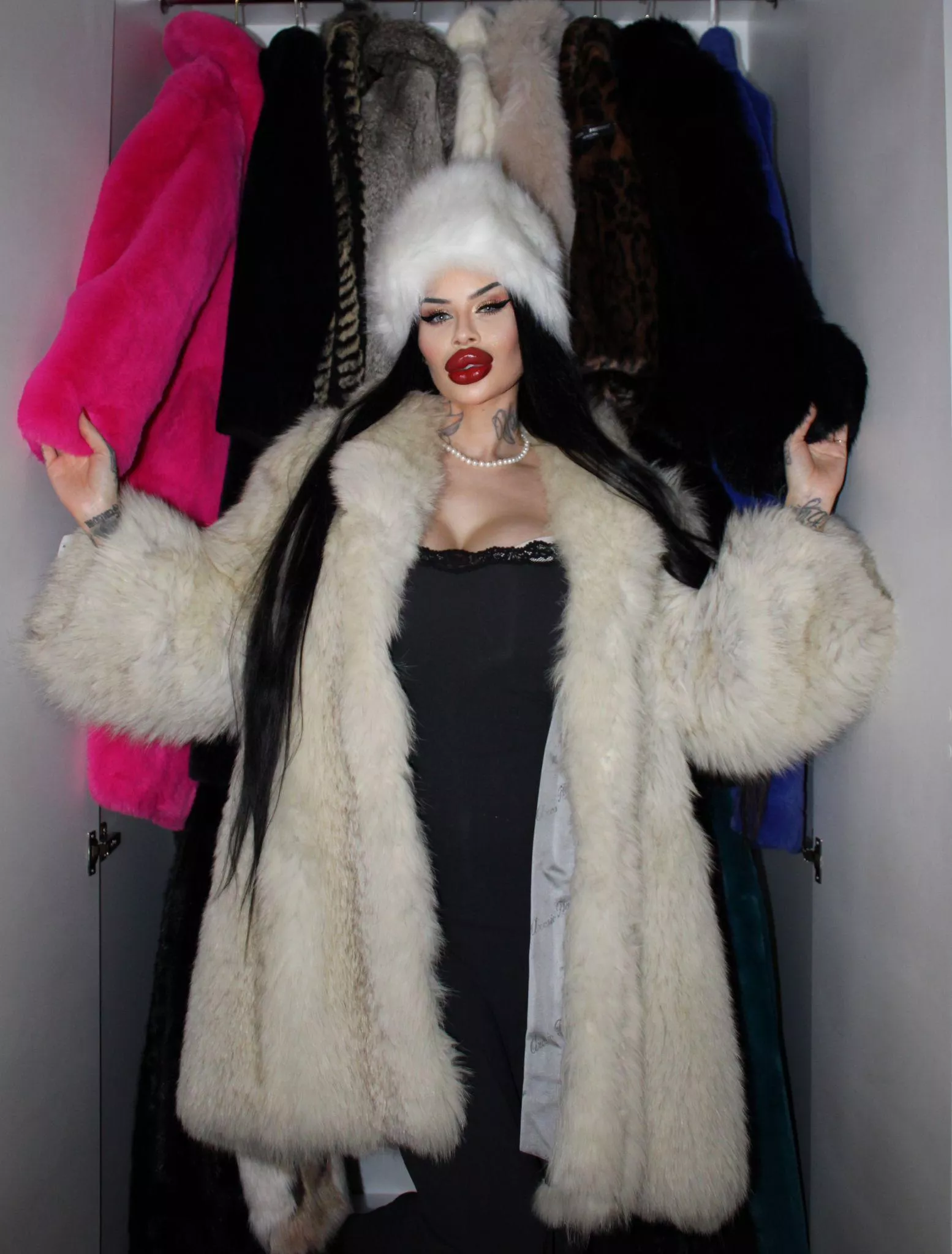 Me and (a small part of) my fur collection 👑