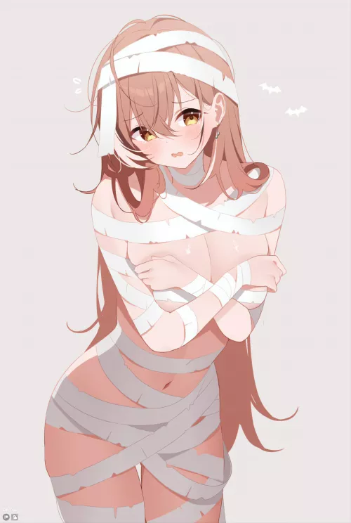 Mumei wrapped in bandages 