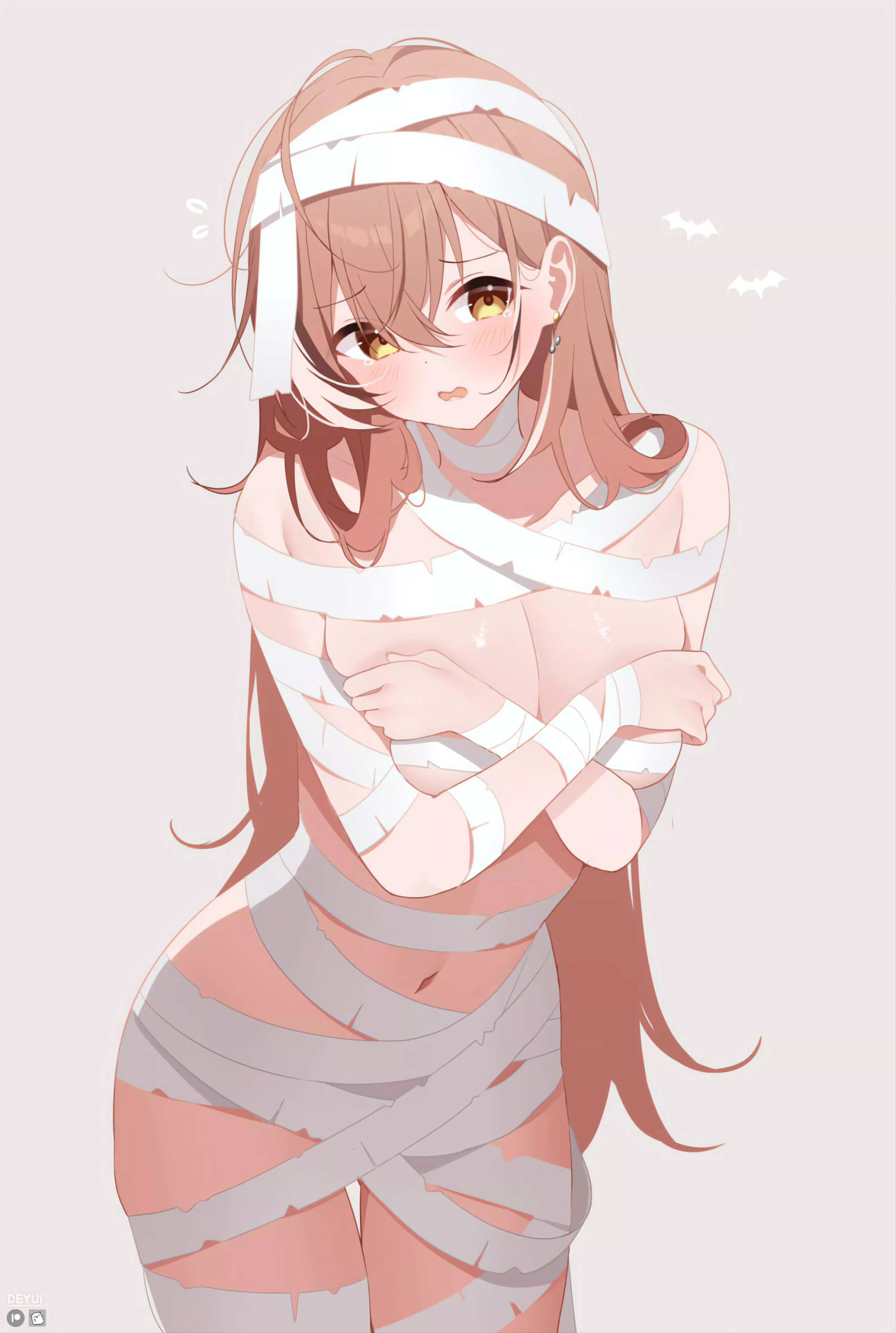 Mumei wrapped in bandages 