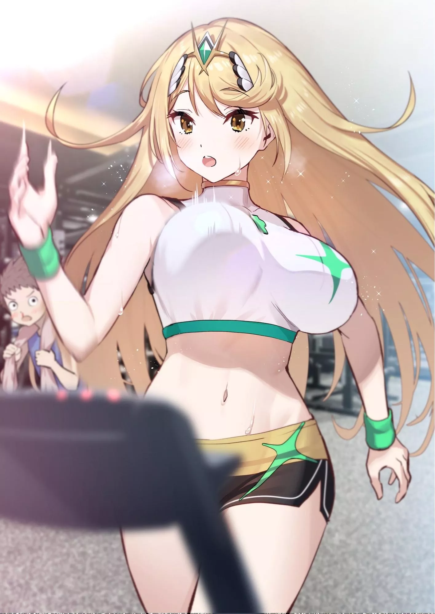 Mythra on the Treadmill 