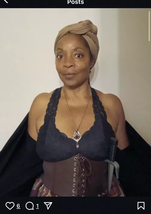 She embracing her inner pirate