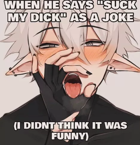 Sucking my femboy friends cock isn't a joke it's my dream~