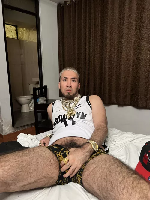 This bulge isn’t something everyone has, only a gangster lol I'm sure you want to touch it.