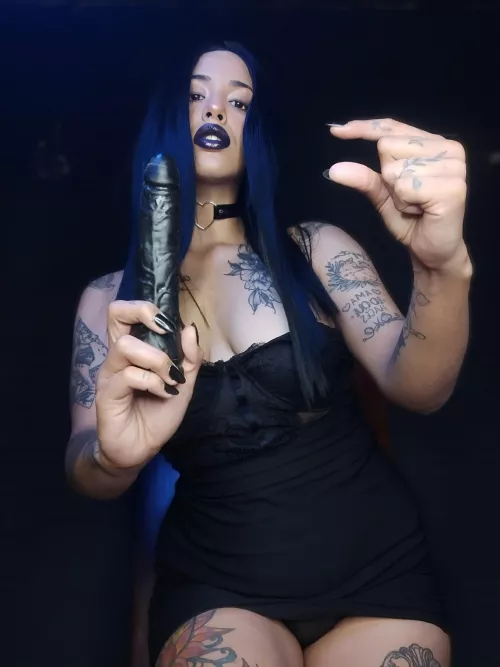 This goddess can't believe that size is real.