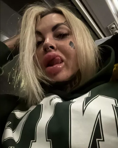 Walking around with it plastered all over my face. Literally. And have people walk past not knowing what it means is thrilling 