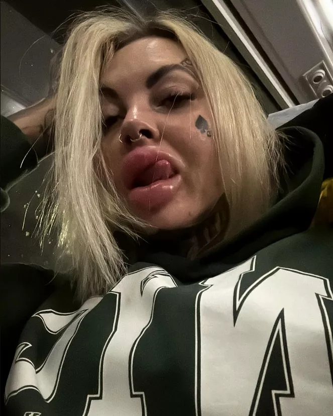 Walking around with it plastered all over my face. Literally. And have people walk past not knowing what it means is thrilling 