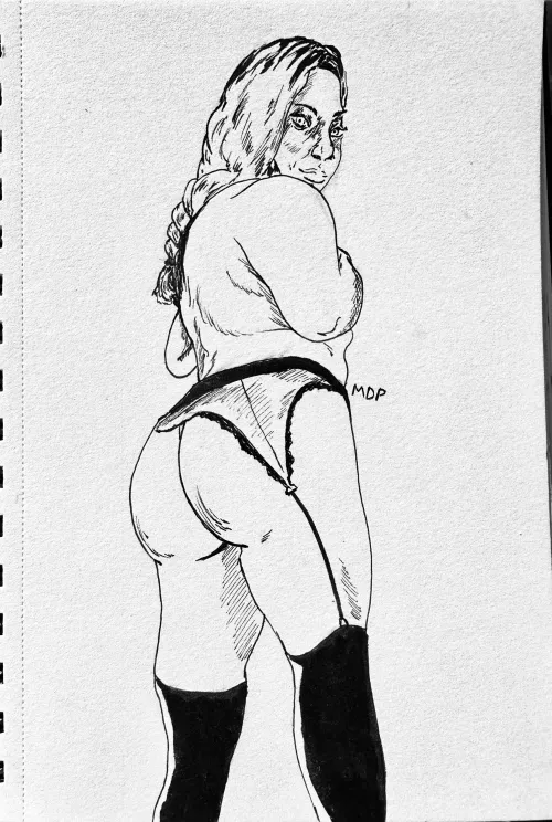 Back, ink sketch by me