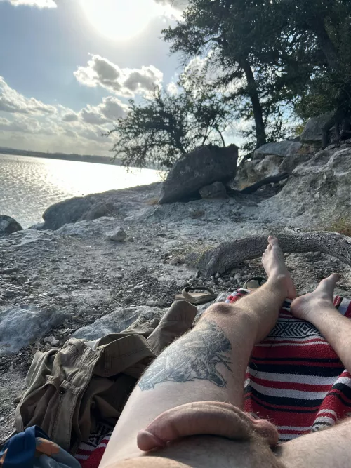 Beautiful windy day at Hippie hollow