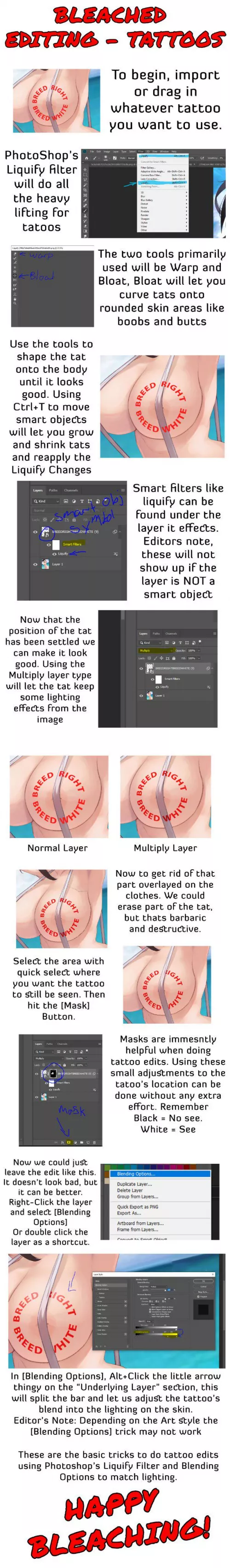 Bleached Tutorial  - Tattoos