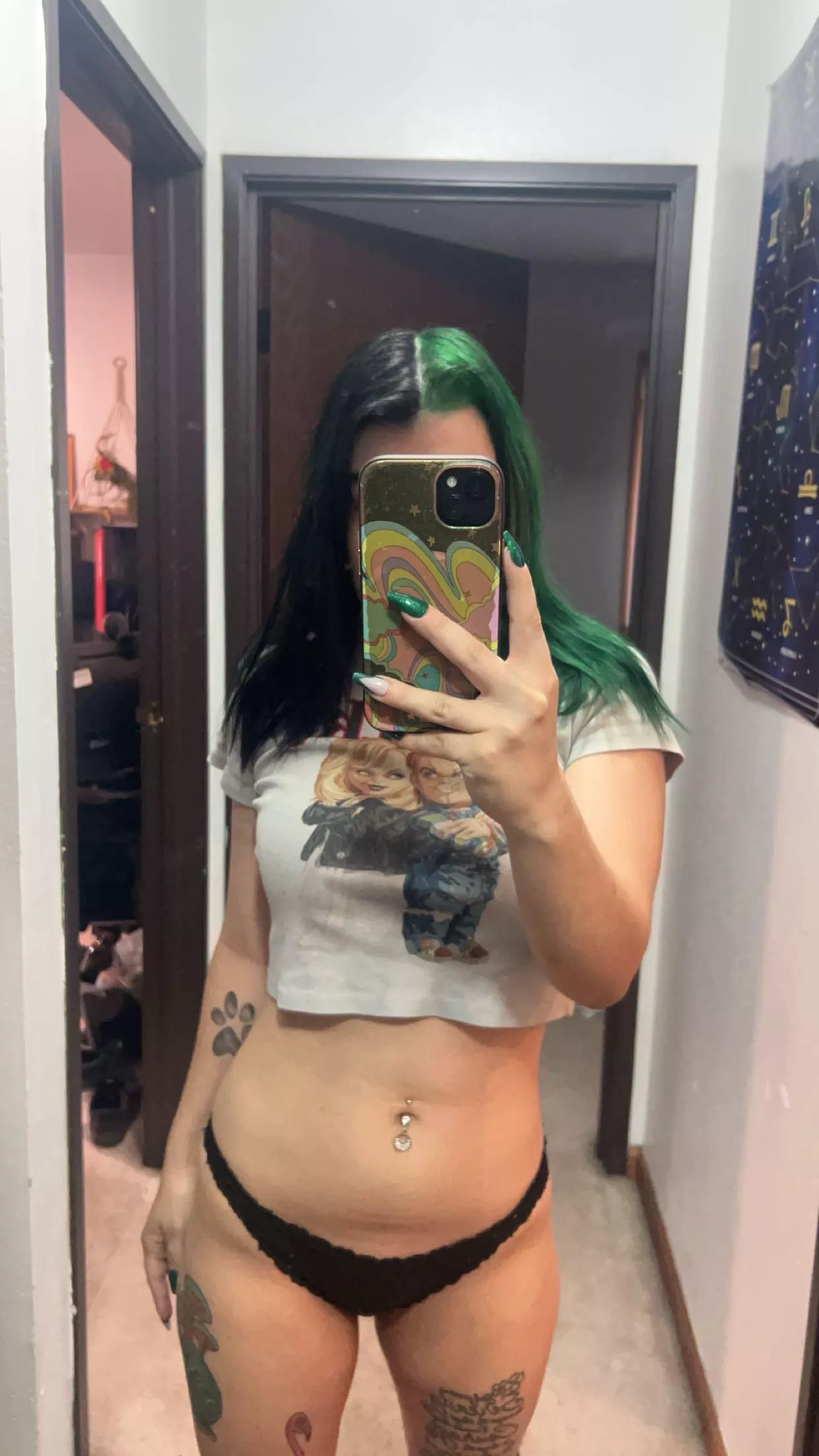 Brought the split dye back 🖤💚