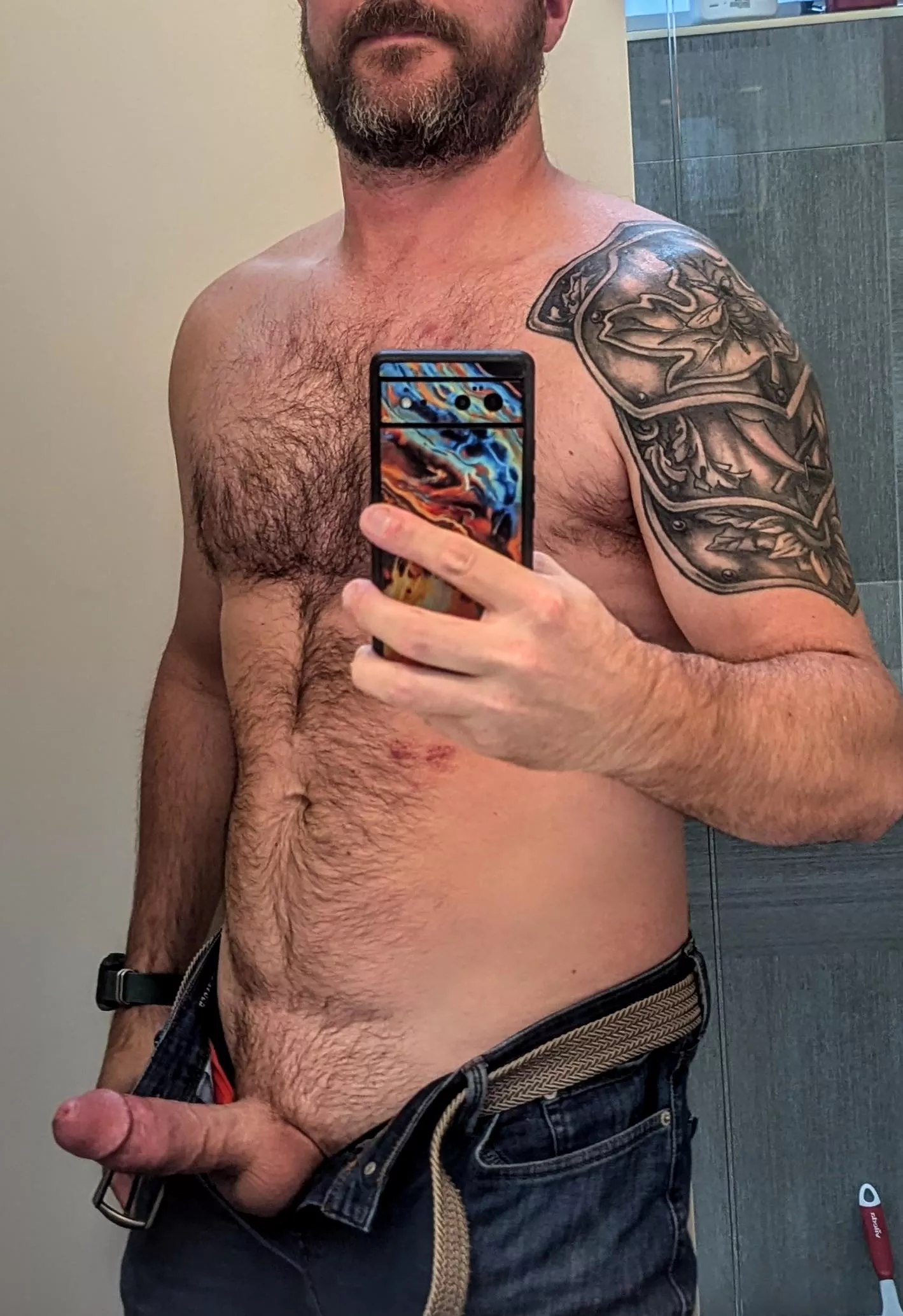 Can't be walking around like this all day 