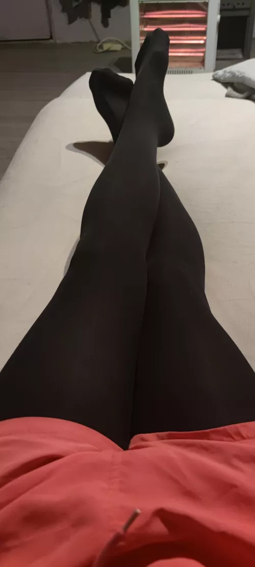 Chilling in pantyhose