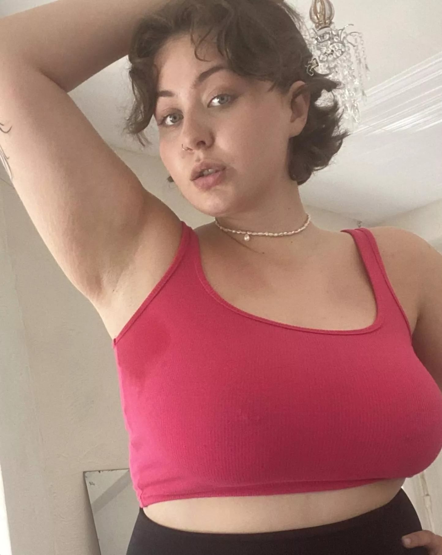 First smell my armpit and then go to my tits