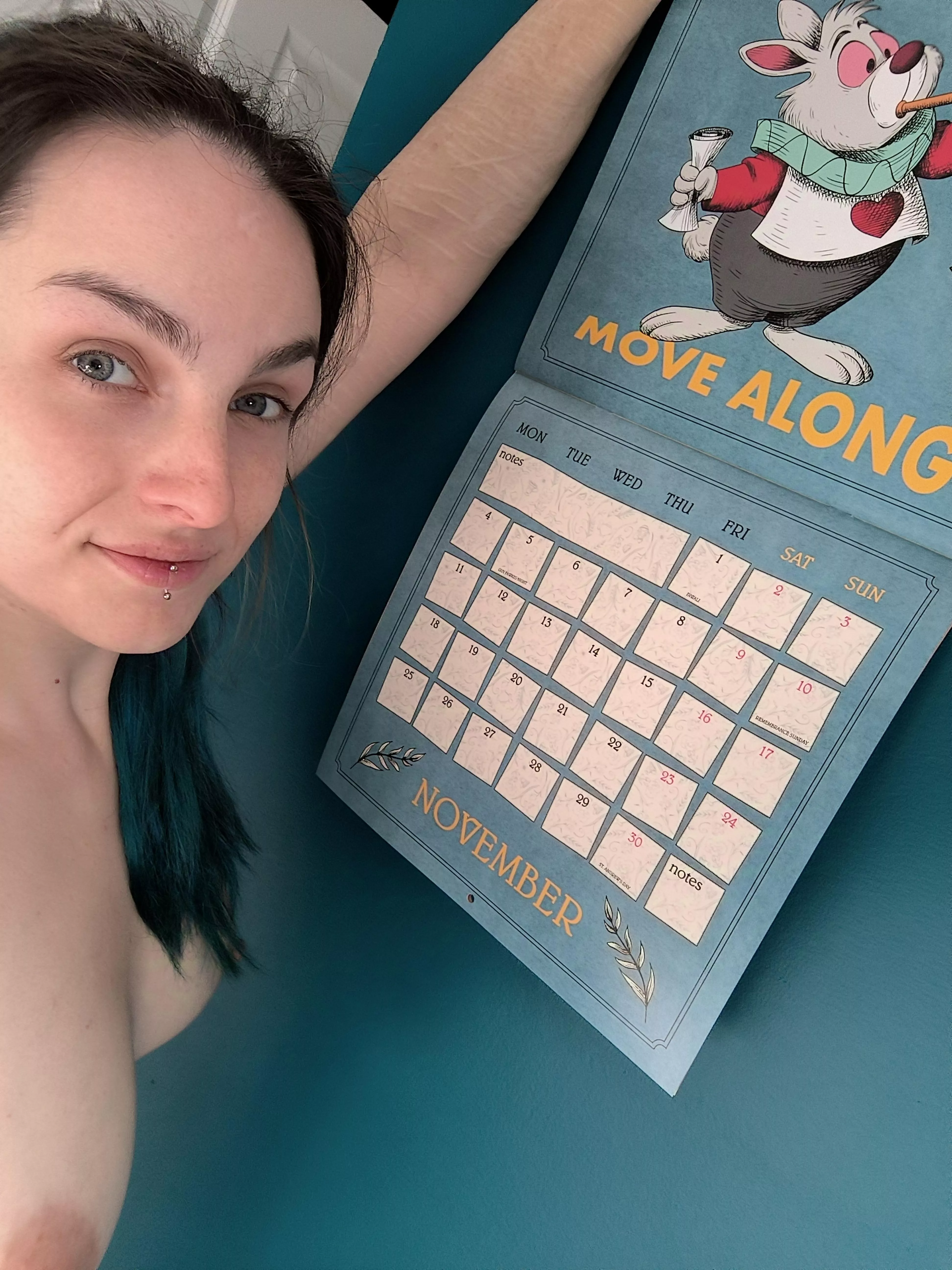 Happy 1st November from me and the white rabbit 