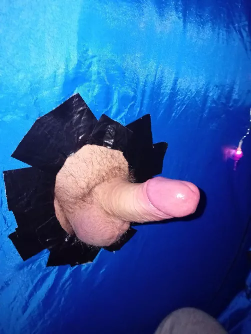 Happy customer at the popup gloryhole 