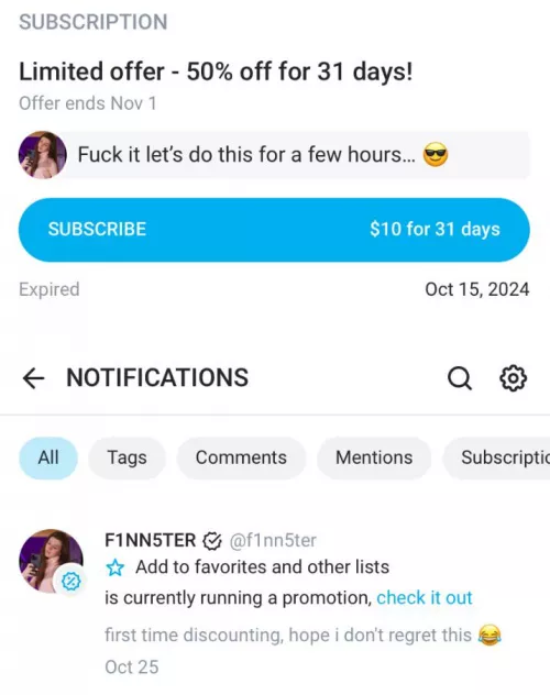 I got a notification that F1nn is doing a discount (for the first time), thoughts? 