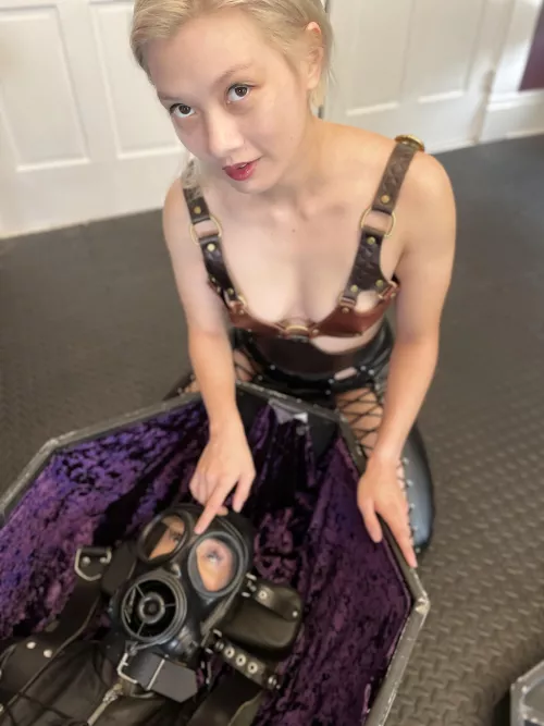 It's almost Halloween, so feels about time for heavy bondage in a coffin 