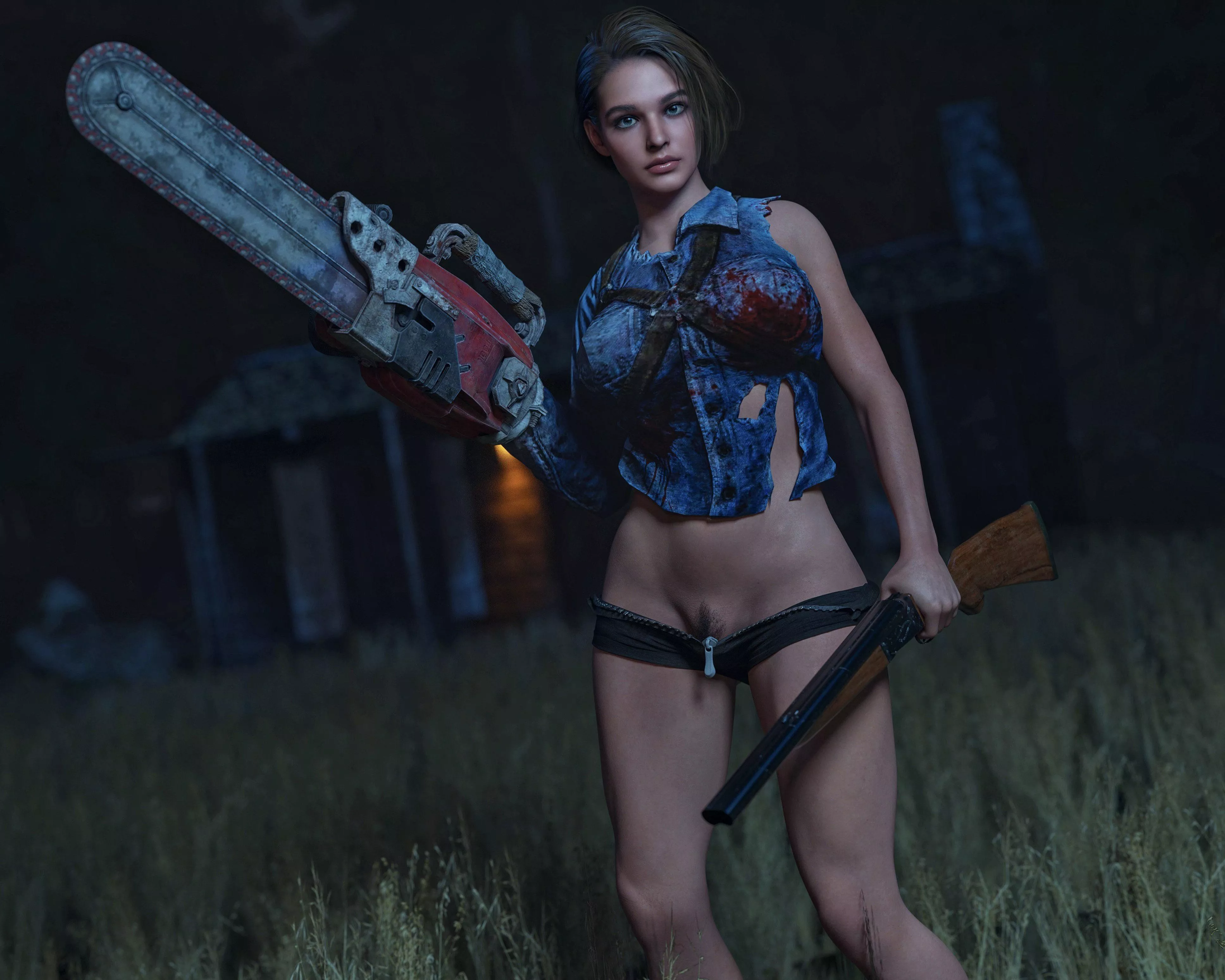Jill Valentine as Ash Williams (4TeaSe7en)