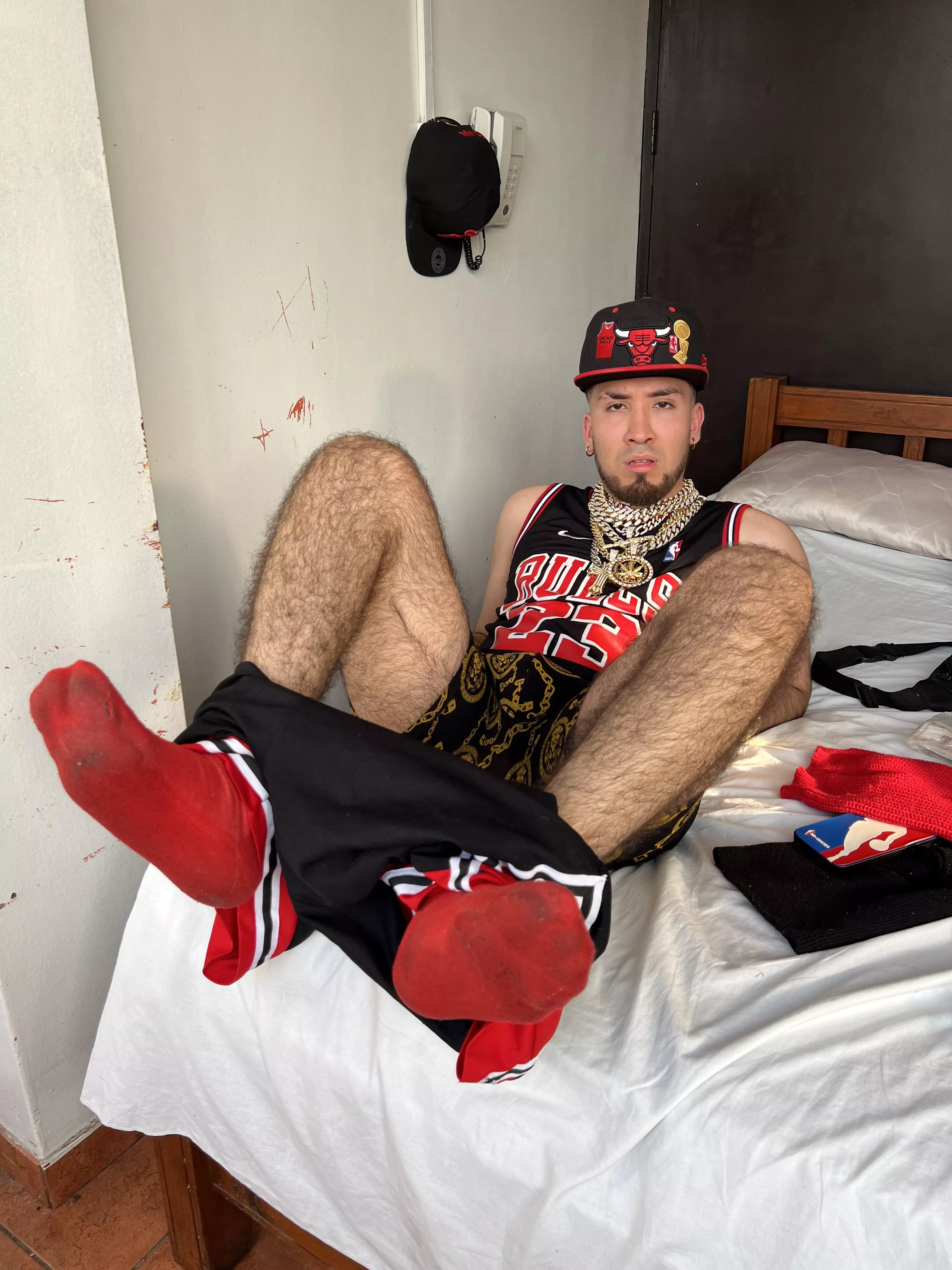 Listen up bitches who wants to smell what's under my underwear? My bush is stinking it'll be your new addition bitch