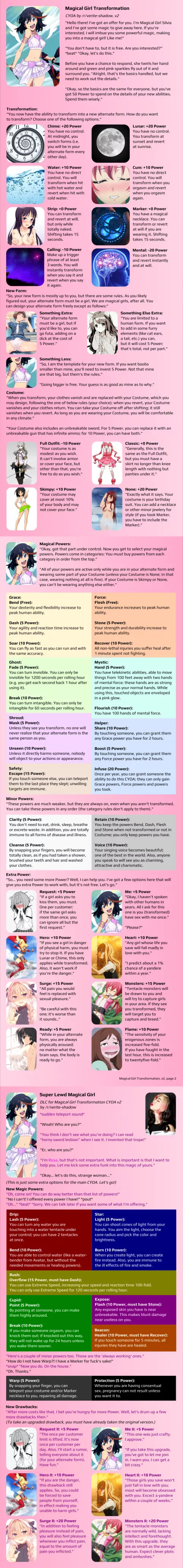 Magical Girl Tranformation v2 cyoa by verite-shadow [repost]