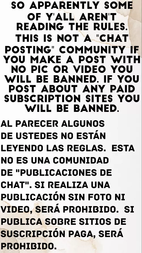 Make sure y'all read the rules.