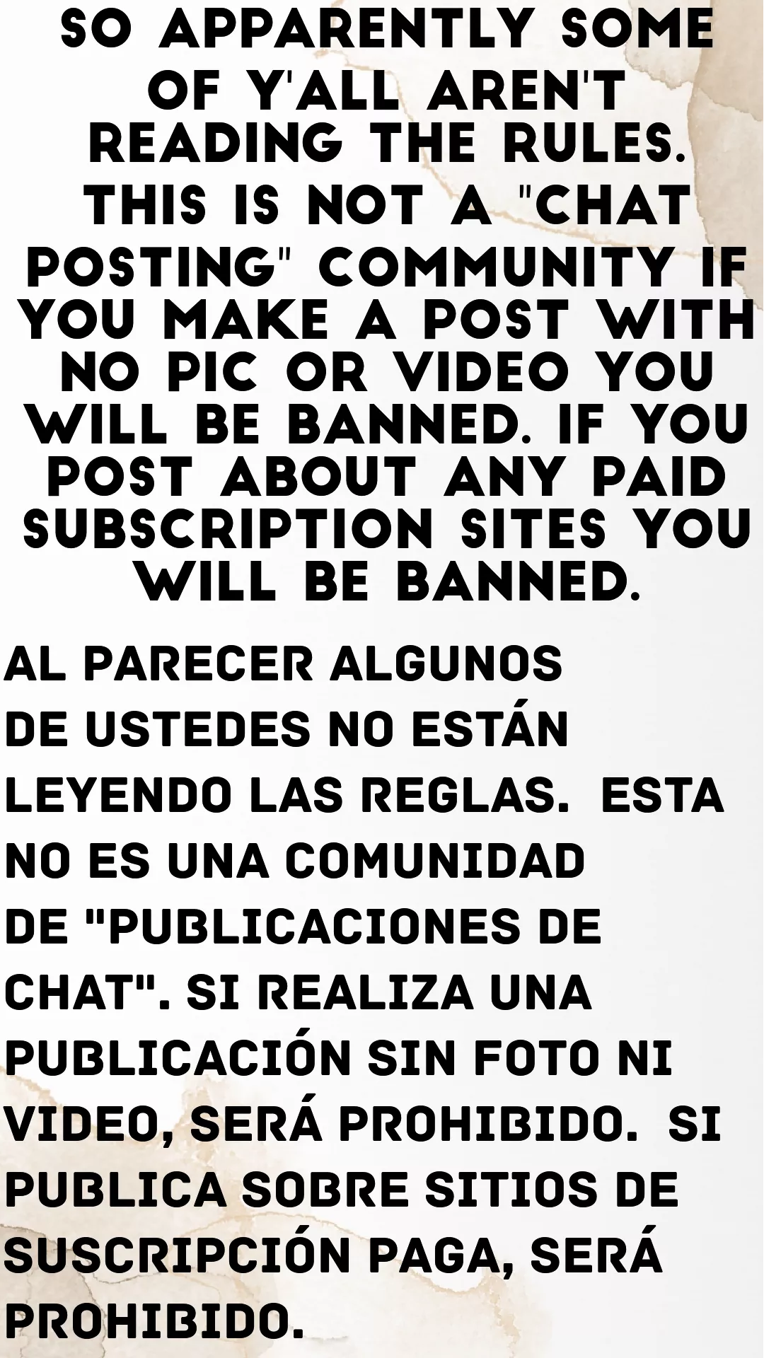 Make sure y'all read the rules.