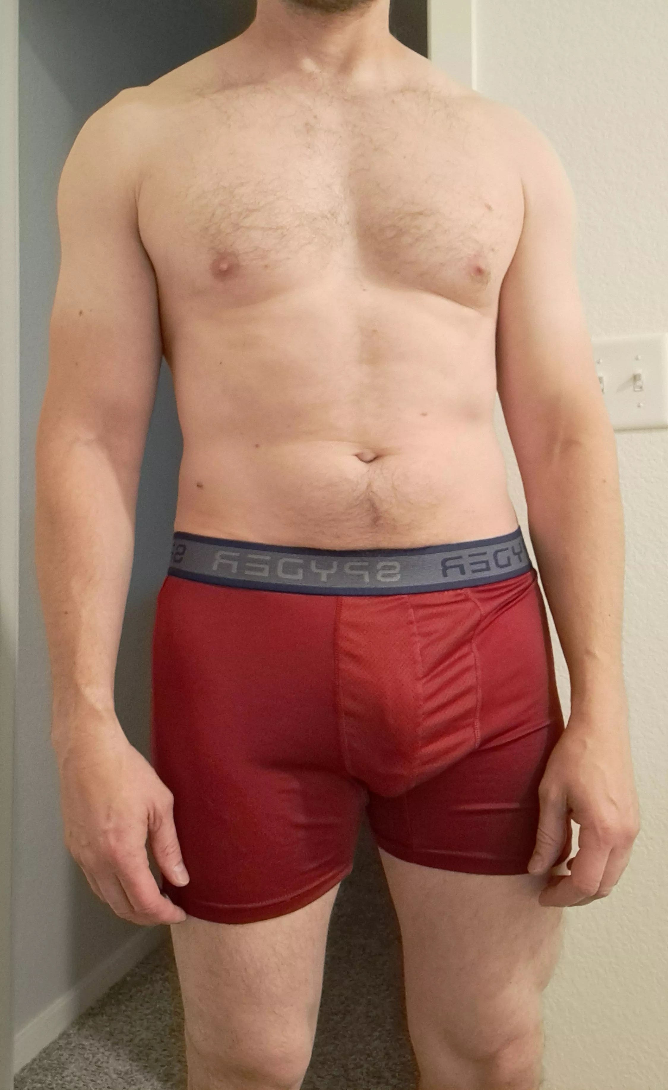 My bulge in my red undies today 