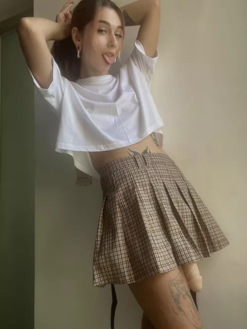 My spit’s dripping as I bury this strap-on inside you